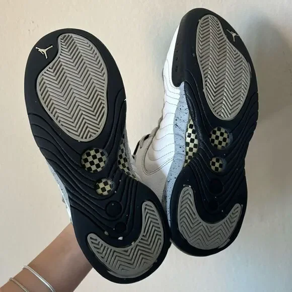 Nike Air Jordan Jumpman Pro Sneakers White Black Wolf Grey Size 5Y - Picture 8 of 9